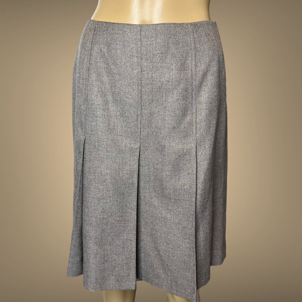 Isabel & Nina|Women|Pleated Skirt|Size 2|Light Brown|High Rise|Knee Length|Lined